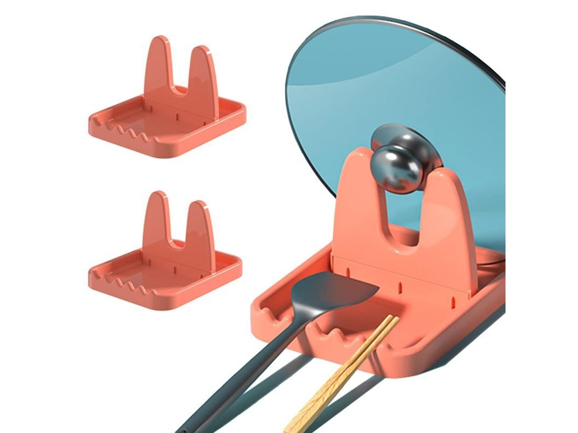2 Reposavasos de Cozinha com Suporte para Tampa e Tapete Anti gotejamento, Utensílios de Cozinha