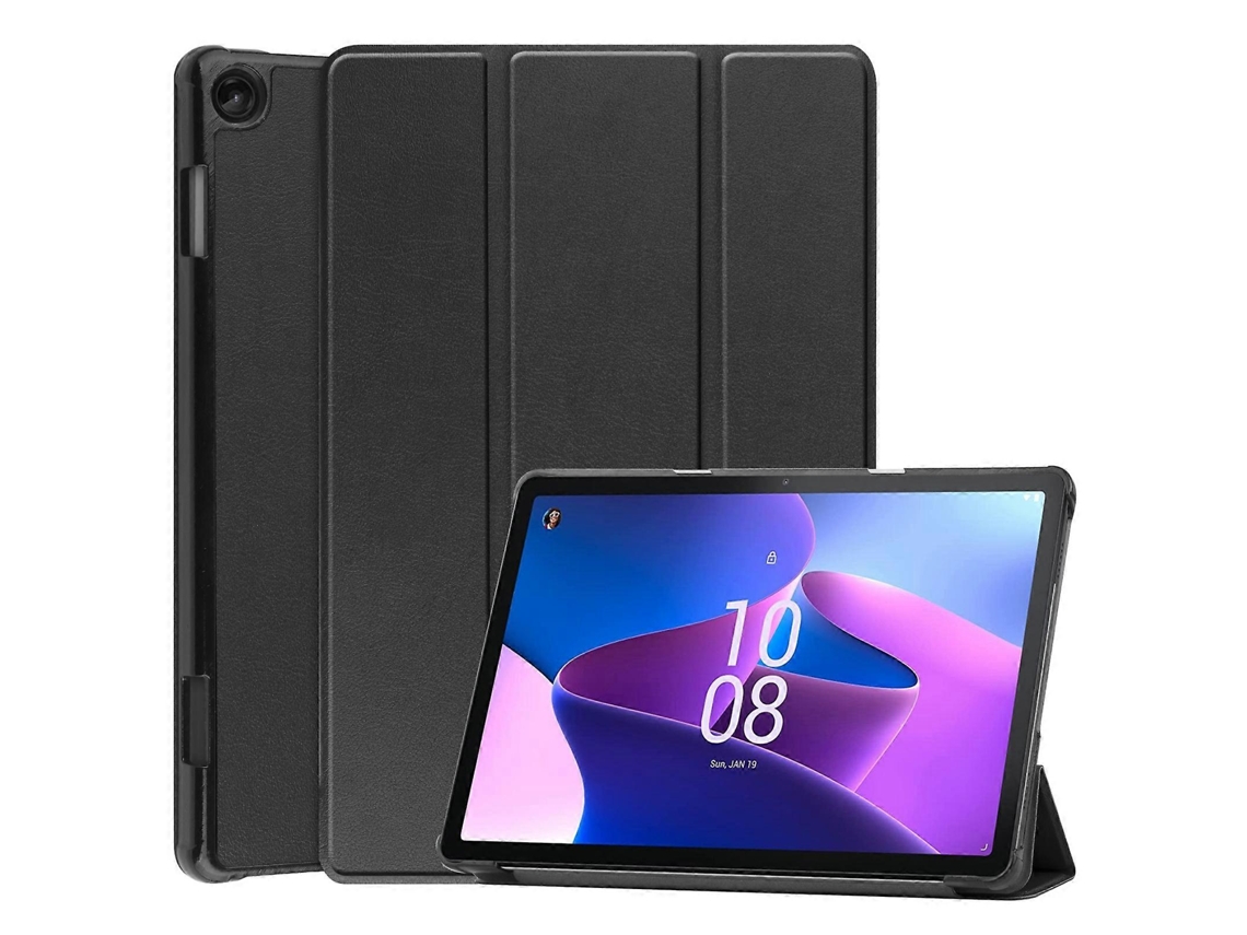 Capa De Couro Inteligente Com Suporte Triplo Para Tablet Lenovo Tab M10 3ª Geração / Tb328fu Custer Pure Color.