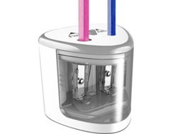 Apontador de Lápis Elétrico, Apontador a Bateria para Lápis N 2 e de 6 a 12 Mm BRILVIBERA (prateado)