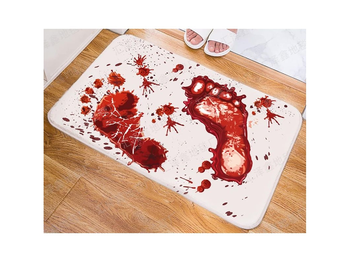 Tapete De Halloween Com Design De Sangue E Elementos Terroríficos Para Porta Principal Decoração De Casa Tapete Antiderrapante
