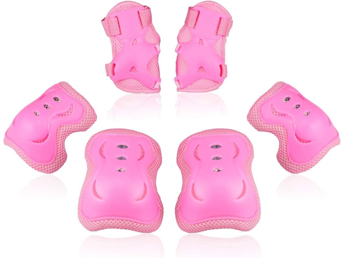Conjunto de Joelheiras e cotoveleiras para crianças e jovens, proteção para patins, ciclismo, BMX, skate, patinete e desporto em linha AQUAFORGE