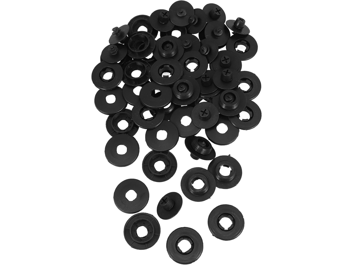 Conjunto De 20 Peças De Clipes Para Fixação Segura De Tapetes De Abs Pretos.