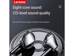 Fone De Ouvido Com Fio Semi-intra-auricular De Redução De Ruído 3.5mm Lenovo Xf06 Com Microfone Branco