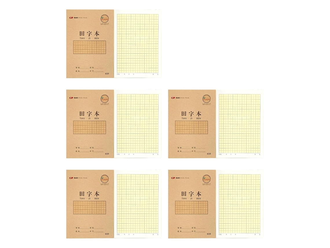 Conjunto De 10 Cadernos Papel Quadriculado Com 20 Folhas Cada, Leves, De 14, 8x 21cm 5, 82x 8, 26 Polegadas, Ideais Para