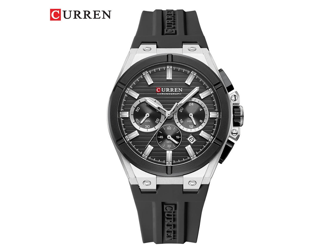 Relógio de Pulso Fashion Masculino Quartz, Data Luminosa, Pulseira de Aço Inoxidável, Estilo Executivo MDUG (verde Bicolor)