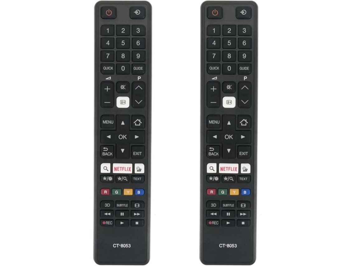 2 Unidades Controle Remoto Substituto Compatível Com Ct-8053 Substitui Tvs Toshiba 43l3733dg 65u6763da 32w3763dg 32w3753dg 75u6763da