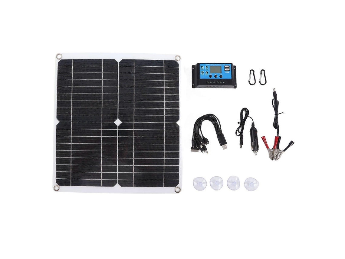 Kit De Painel Solar Monocristalino De 20 W E 12 V Ip65 À Prova Dágua Com Controlador Solar De 10 A Para Ambientes Externos Olysi Shop