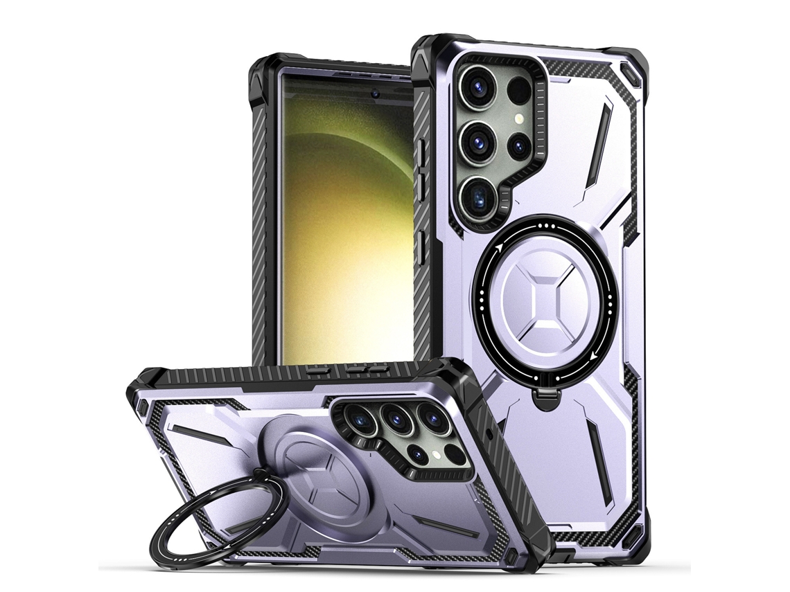 Suporte Magnético Compatível Com Capas De Celulares Samsung.roxo Claro - S25