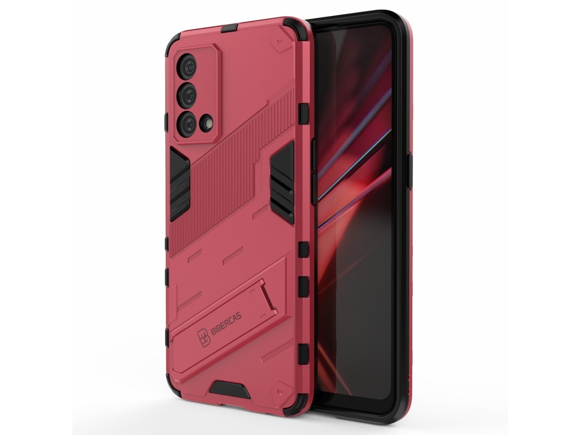 Capa Híbrido Para Lg, Oppo Oppo K9 Pele Sintética Anti-choque Rosa