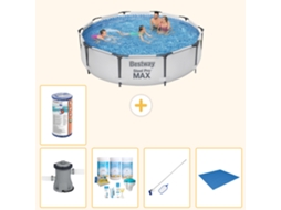 Piscina Bestway Steel Pro Max Redonda 305x76 Cm 6 peças S22136 BESTWAY