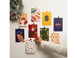 60 Cartões Decorativos De Natal, Conjunto De Cartões Postais De Desenho Animado Fofos Para Presente 10 Aquaforge