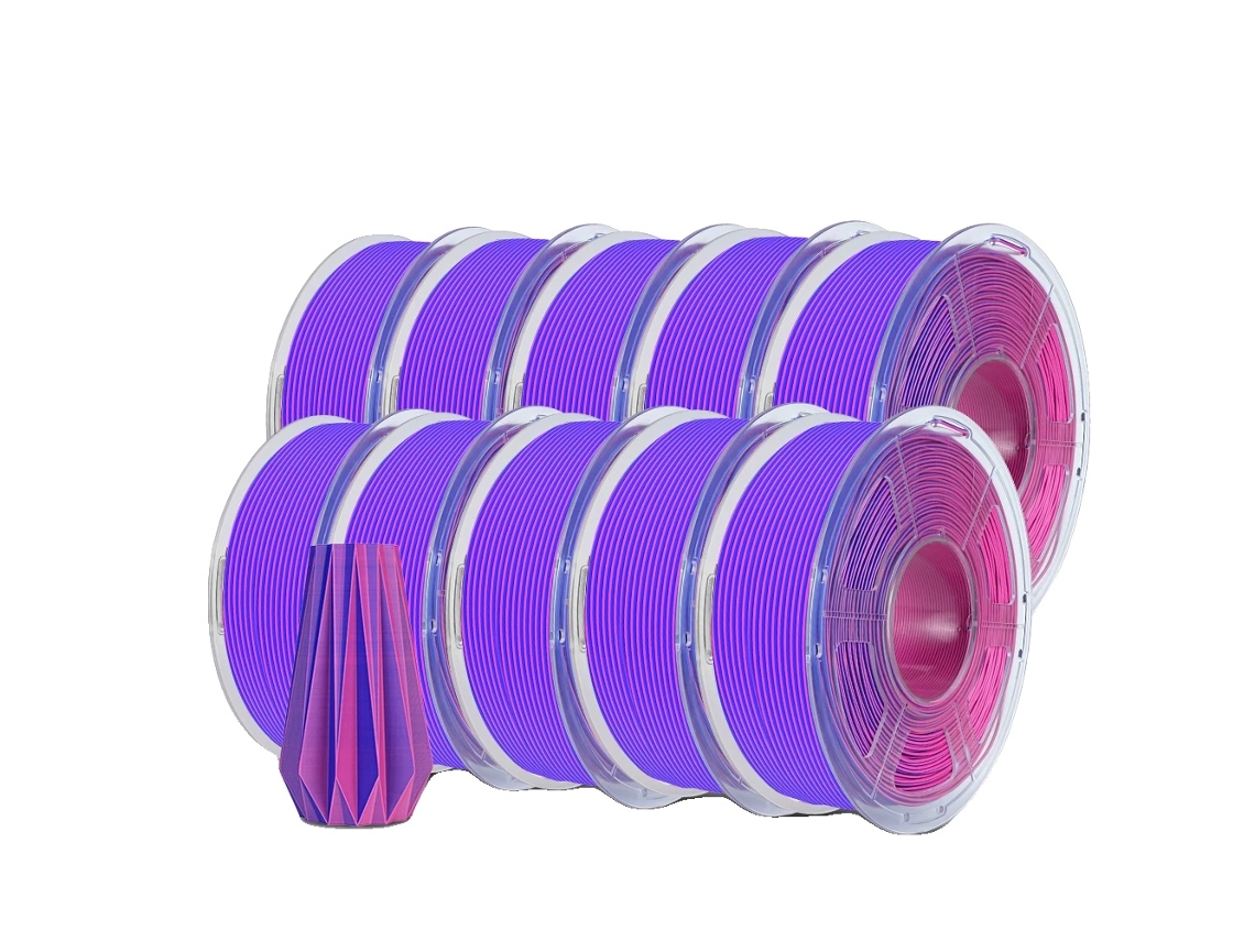 Filamento Para Impressora 3d, Material Pla, Diã¢metro De 1,75mm, Vermelho Azul Oem