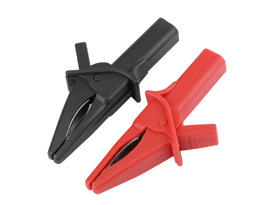 Pinças aligator Dolphin HT18A, grandes, vermelhas e pretas, para osciloscópio, acessórios, isoladas | S/MARCA