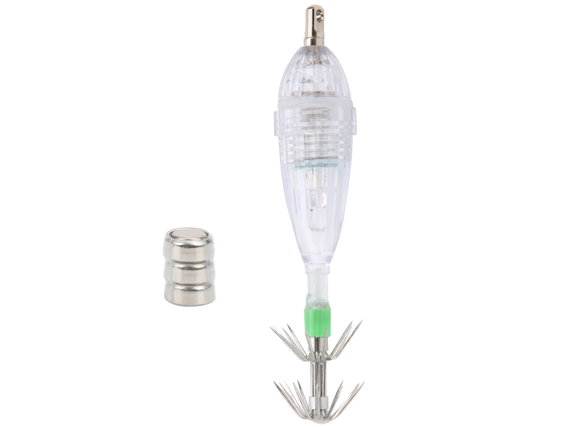 Luz de Isca Led de Pesca Forma de Lula Branca