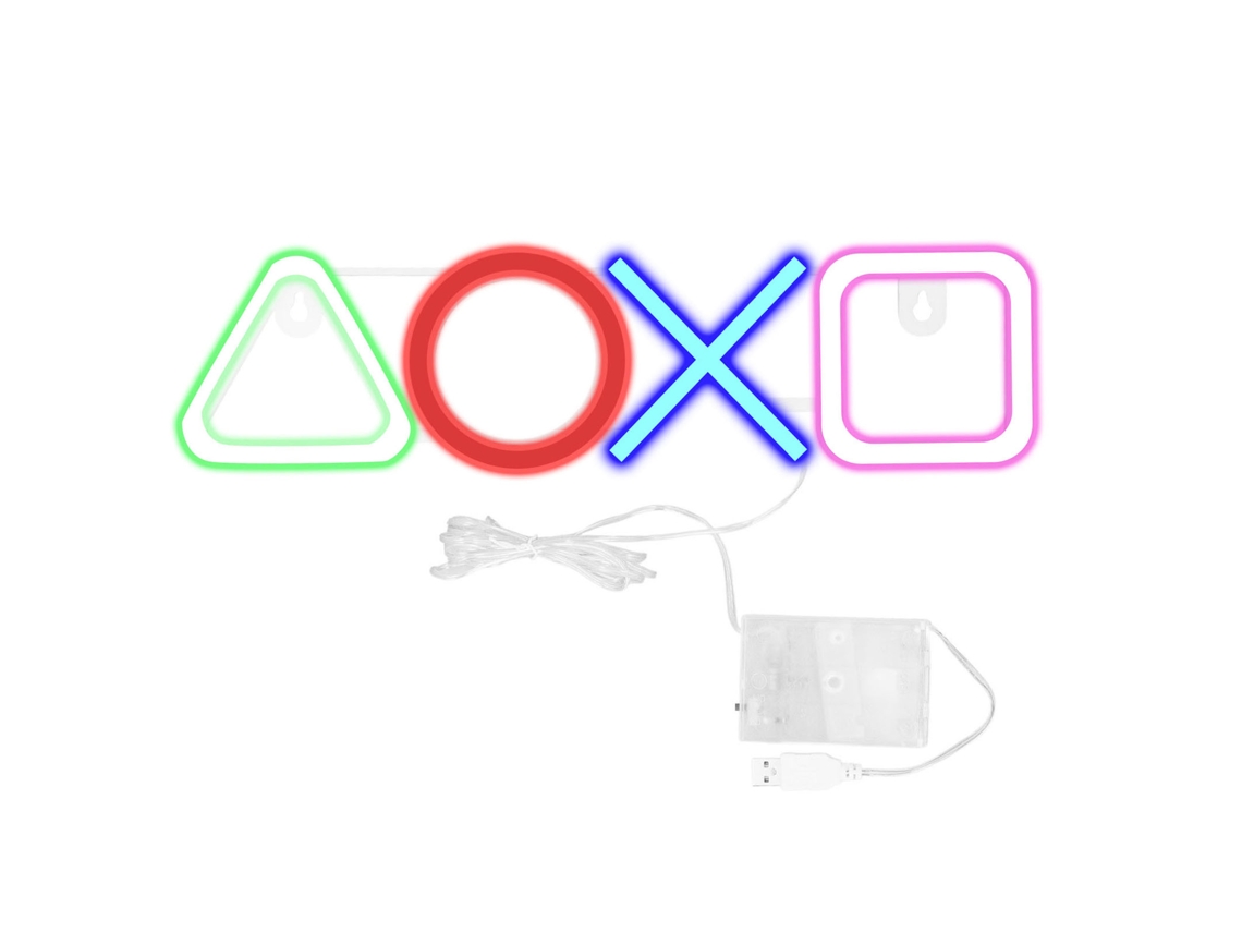 Letreiro Neon Led para Jogos 200lm Ip45 Impermeável Recarregável Decor Sala Jogos Bar Cave Homem