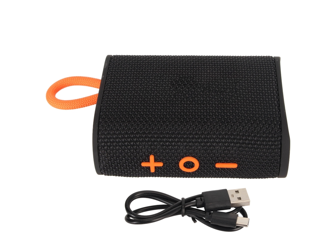 Alto-falante Bluetooth EOOCOO portátil, compacto, com bateria integrada e cor dourada