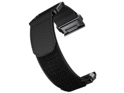 Pulseira De Nylon, Compatível Com Relógio Garmin Fenix 7x, Preta, Acabamento Moderno