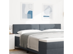 Cabecero de cama tapizado en terciopelo gris oscuro de 200 cm.