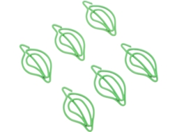 Clips de papel metálicos Cryfokt em formato de folha verde, para organizar documentos e cartões de visita, pacote com 100 unidades.