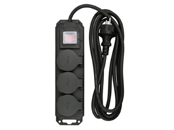Régua De Tomadas Com Interruptor Aterrado 4 Vias, 3 M, Ip44