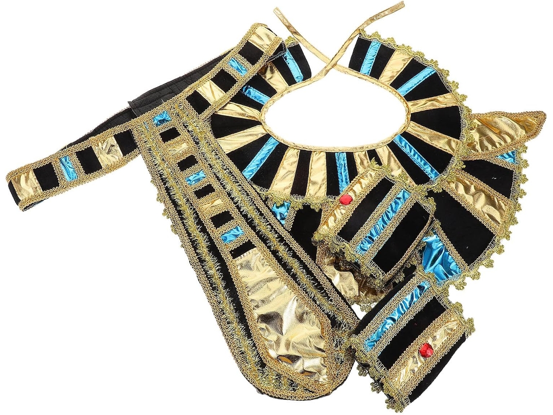 Conjunto De Acessórios Para Traje Egípcio Masculino (1 Conjunto): Cinto, Colar, Pulseiras