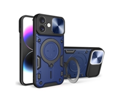 Capa Para Iphone 16 Plus - Textura De Cd - Suporte Magnético Deslizante - Proteção Para Câmera