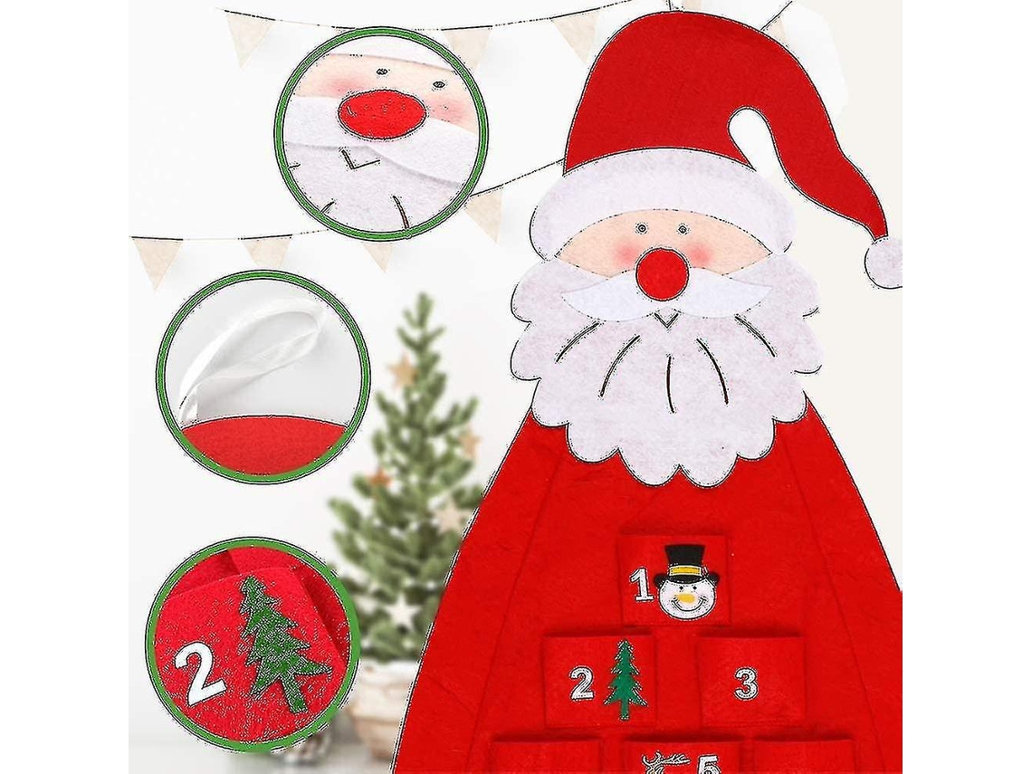 Calendário Do Advento De Natal Com Design De Pai
