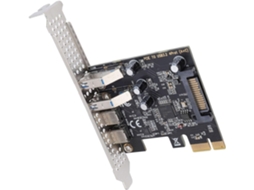 Placa De Expansão Pcie Para Usb 3.2 E Tipo-c, 5 Gbps, Com Fonte