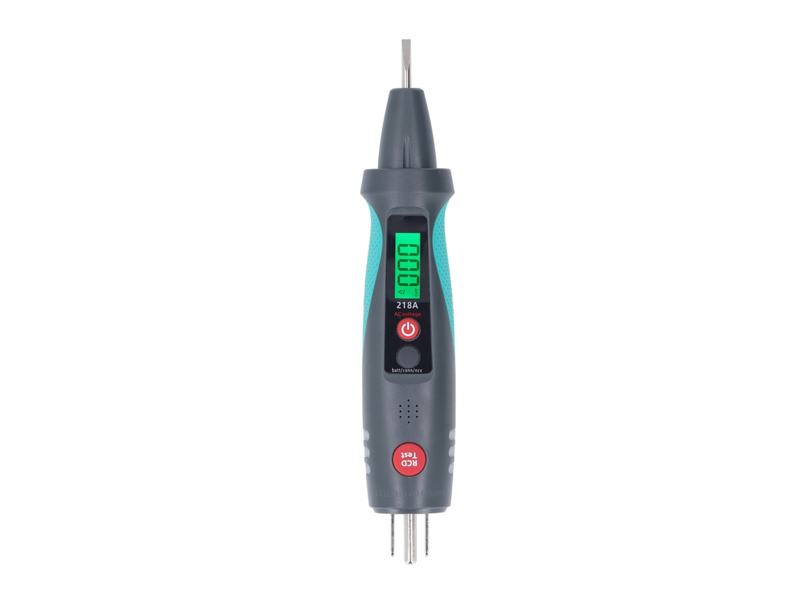 Testador de Tomadas Gfci com Detector de Voltagem Sem Contato e Lanterna Lcd Display