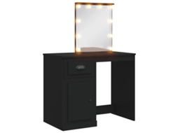 Penteadeira com luzes LED 90x42x132,5 cm Preta MAISON EXCLUSIVE
