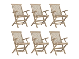 Folding Chair, Folding Chairs Vidaxl Cinzeto Madeira (n/a)