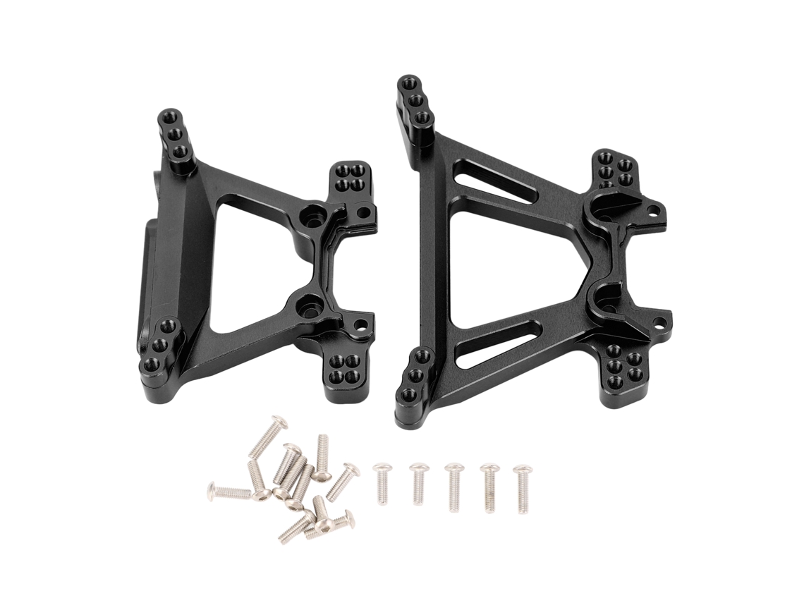 Yui conjunto de Torres de Choque Dianteiro e Traseiro de Alumínio Leve 1/10 para Caminhões Bl 2s Slash 4x4 Rc Preto