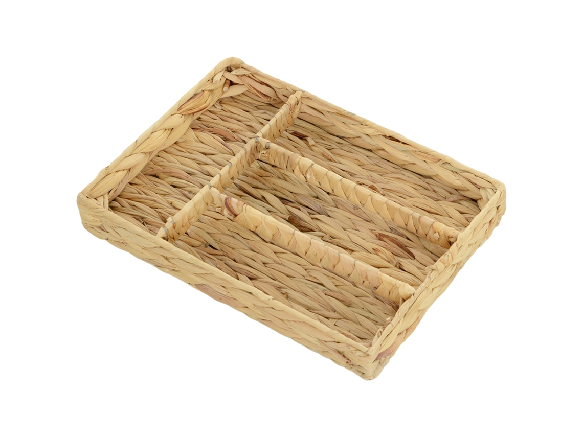 Cesta de Armazenamento Jacinto D'água com 4 compartimentos (natural) | S/MARCA