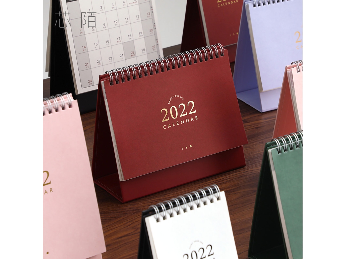 Calendário De Escritório 2022, Simples, Elegante, Com Textura, Design Clássico, Multifuncional, Para Notas, Roxo, Grande