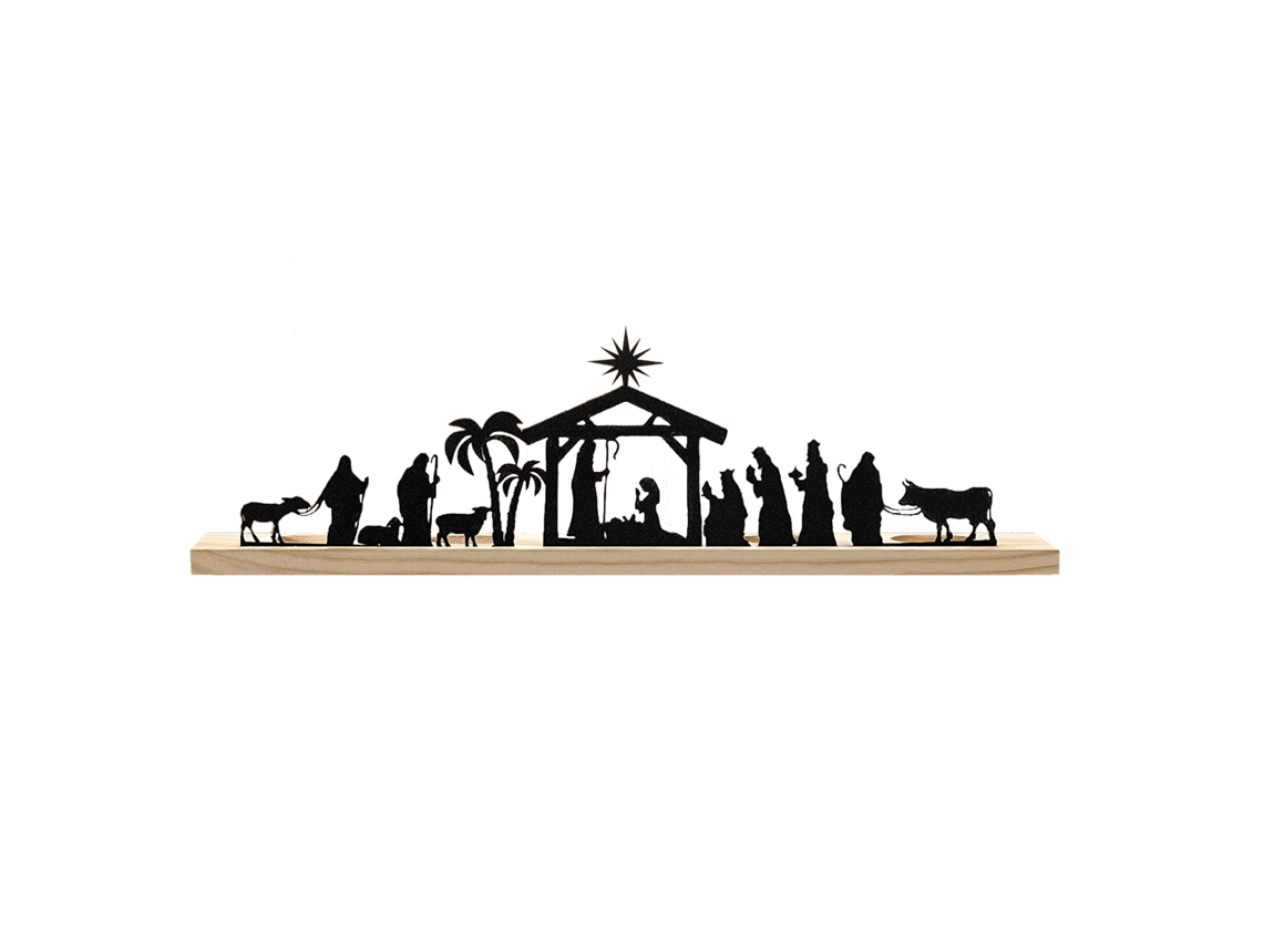 Laxiscreed Castiçal De Ferro Para Natal, Decoração Em Metal Com 16cm De Comprimento E Iluminação Natalícia