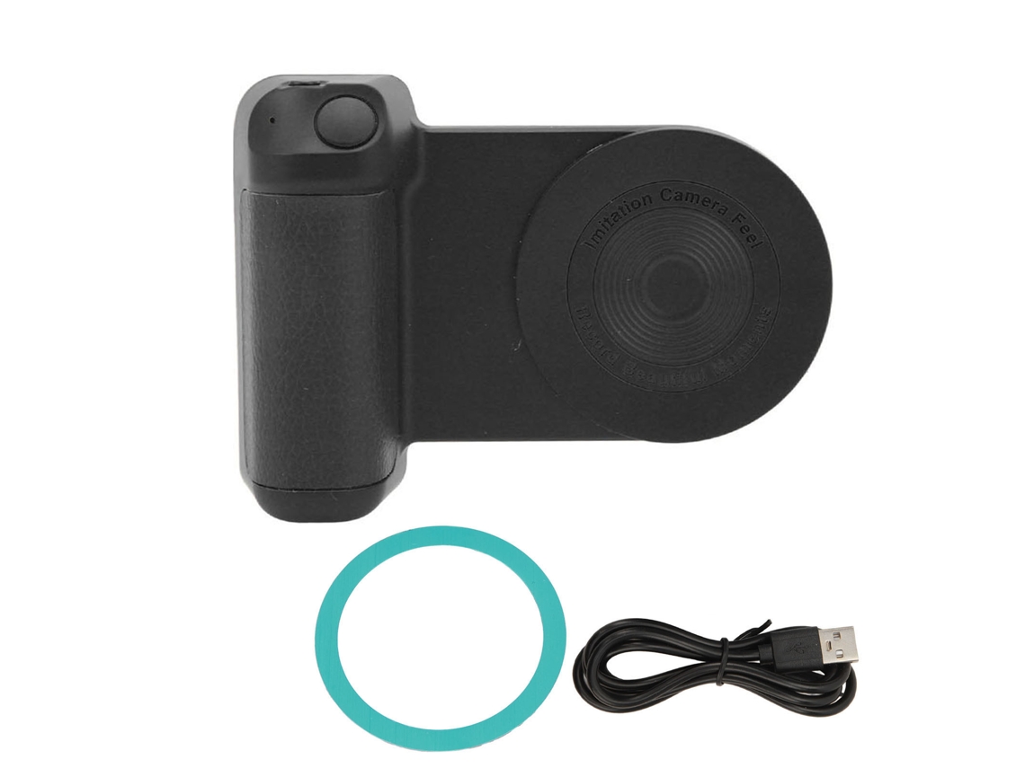 Magnetic Camera Handle Bluetooth Bracket Wireless Charger Smart Phone Handle Holder For Vlog Video Shooting Black LAXISCREED