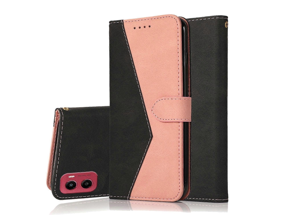 Capa De Couro Para Celular Com Costura Dupla