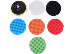 Kit De Discos Polimento 6 Polegadas Com Esponja E Lã, Espuma Alta