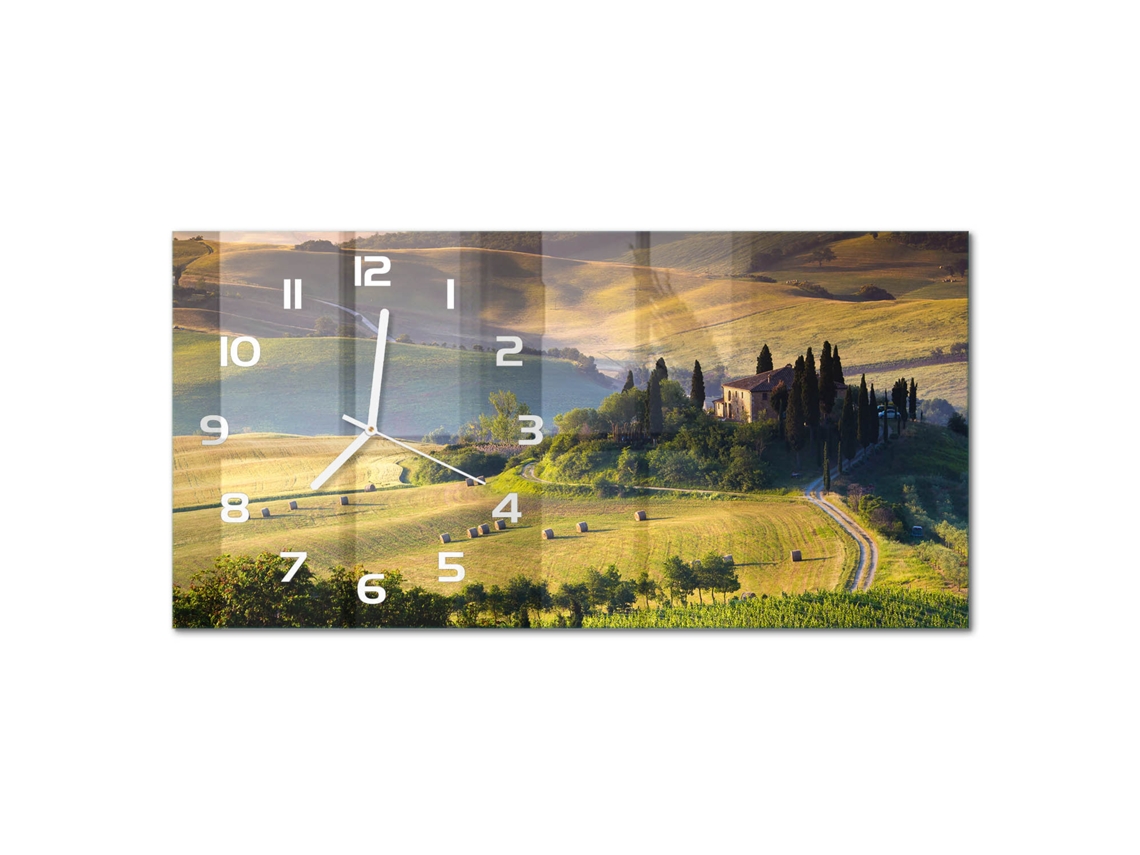 Relógio De Parede Verde Decorativo Quadrado Espelharte (60x30 Cm)