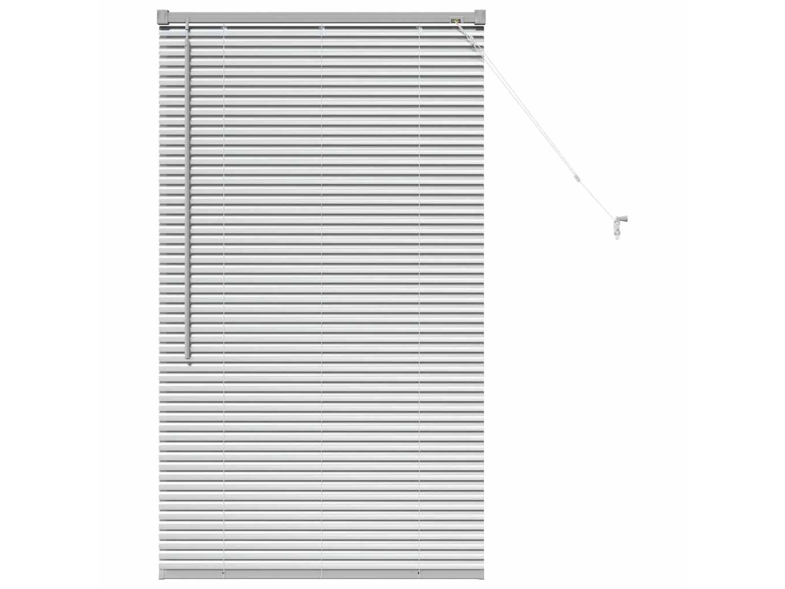 Conjunto 1 Persianas Venecianas Vidaxl Prateado Alumínio (130 X 70 Cm)