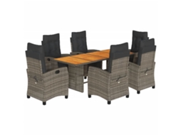 Garden Dining Set, Garden Dining Sets Vidaxl Cinzeto Rattan / Vime (n/a)
