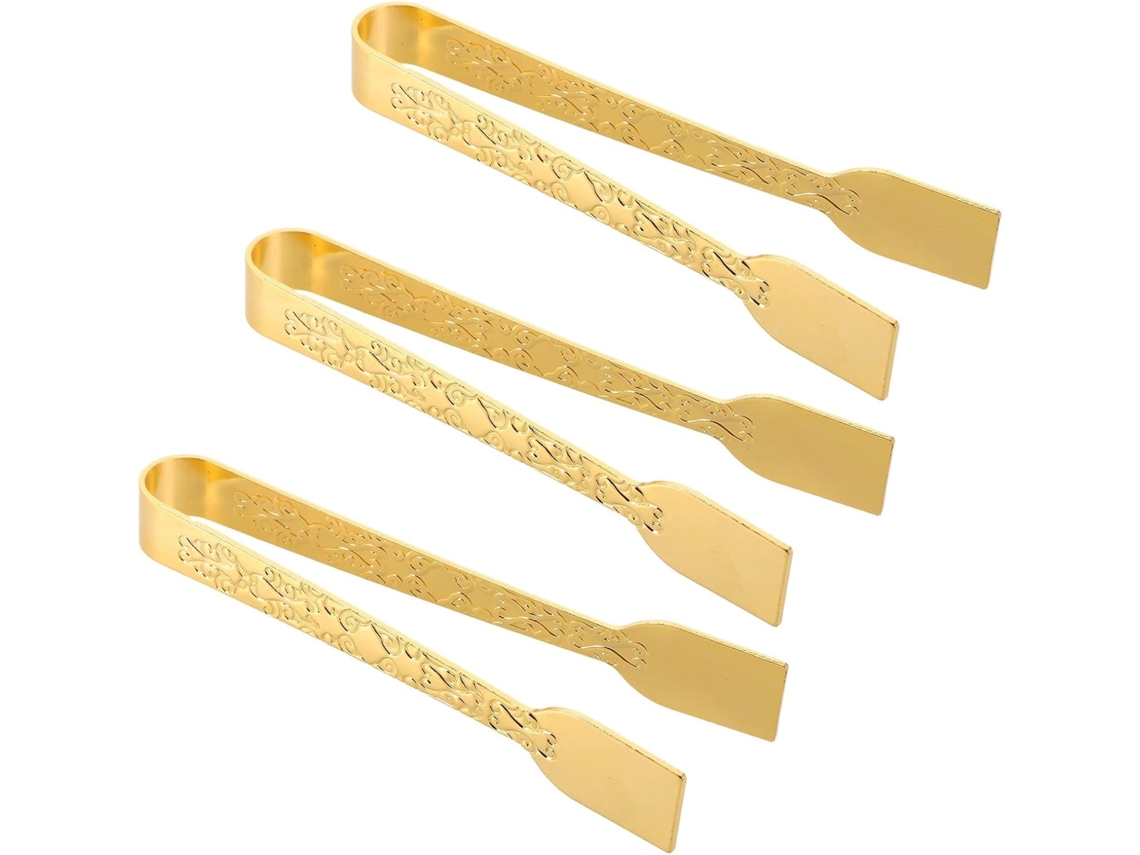 Conjunto De 3 Pinças De Ferro Para Incenso Com Design Árabe E Acessórios.