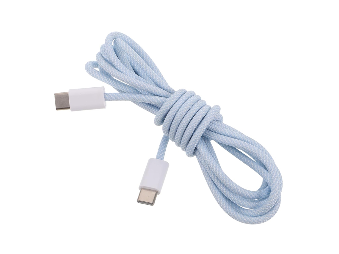 Cabo Usb Tipo C Trançado, Azul, Com Proteção, Para Celulares E Transferência De Dados. Cabo Usb Tipo C Trançado, Azul, Com Proteção, Pa Gokoco