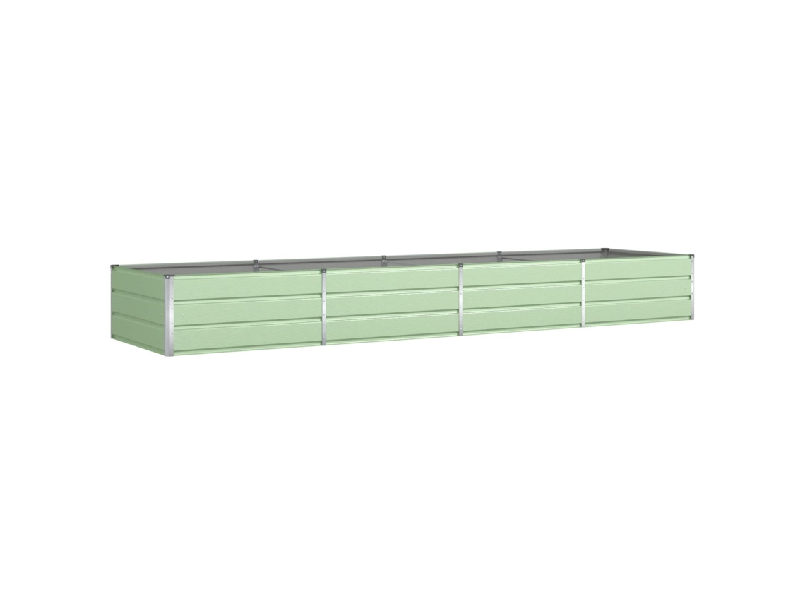 Conjunto 1 Vaso De Jardim Vidaxl Verde Aço (385 X 100 X 45 Cm)