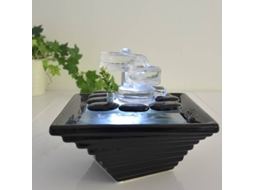 Fonte de Água ZEN'LIGHT Himalaya (Preto - 23x23x20 cm - Vidro, Cerâmica)