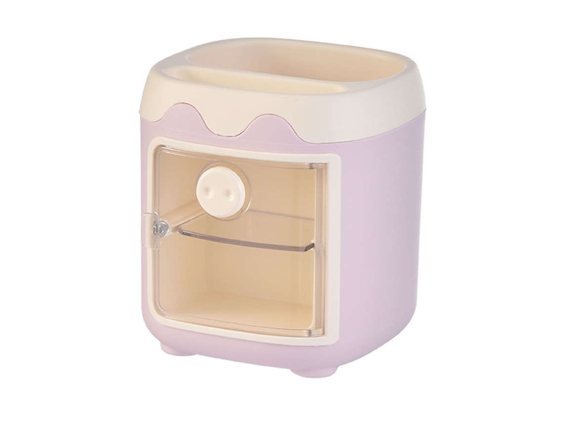 Porta lápis e Canetas com Múltiplos Compartimentos Pp Pet Porco Cartoon Fofo Organizador Desktop