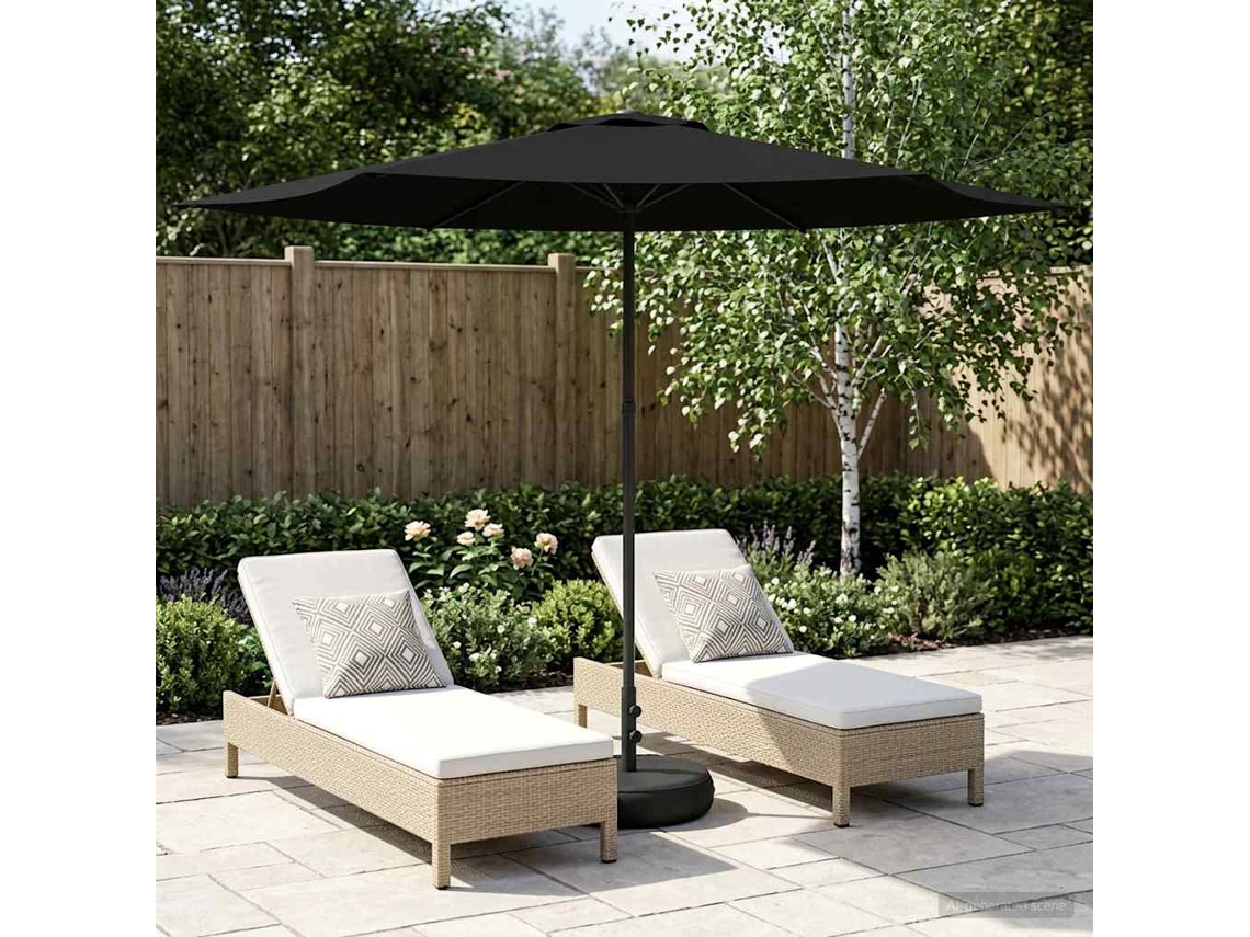 Vidaxl Parasol De Jardim Com Base 300 X 300 Cm Poliéster Retangular