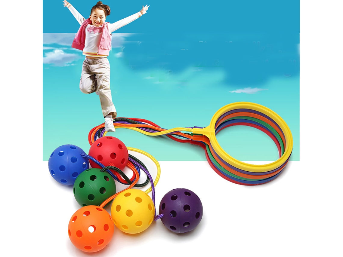 Mali bola de Salto Infantil Ankle Skip Ball para Crianças Adultos com Corda e Anel de Espuma