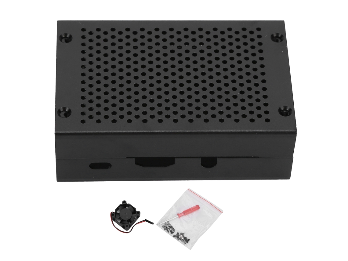 Caja Protectora para Raspberry Pi 3, Estuche de Alumínio com Ventilador de Resfriamento S/MARCA