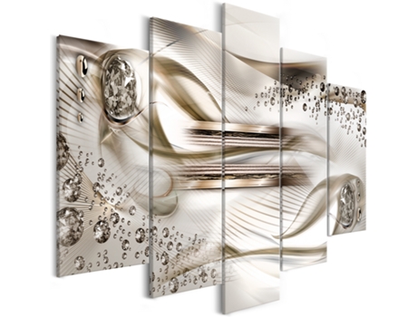 Quadro ARTGEIST Underwater Harp (5 Parts) Wide Brown (200x100)